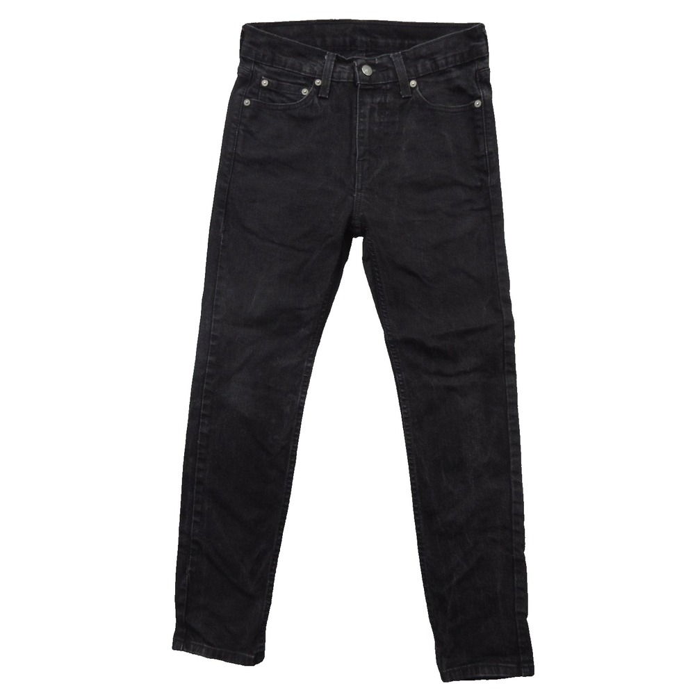 Levis 510 Jeans Mens (W27 L27 Tag 29x30) Black Skinny Fit Denim Stretch 510